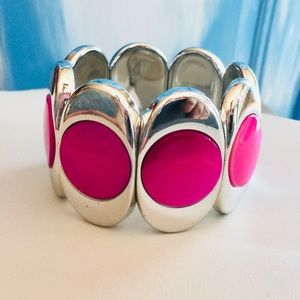 💰3/$15 Pink Silver Stretch Bracelet M49